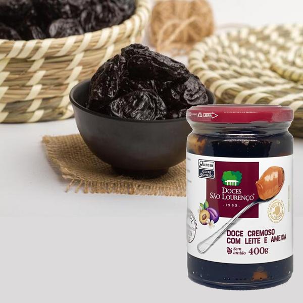 Kit c/ 3und Doce de Leite com Ameixa SÃO LOURENÇO 400g Imagem de Kit c/ 3und Doce de Leite com Ameixa SÃO LOURENÇO 400g
