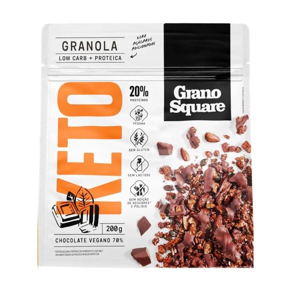 Imagem de Kit c/ 3und Granola GranoSquare KETO Chocolate 200g