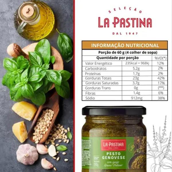 Imagem de Kit c/ 3und Molho Pesto Alla Genovese LA PASTINA 190g Italia