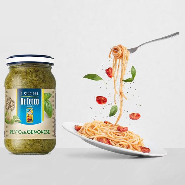Kit c/ 3und Pesto Alla Genovese Italiano DE CECCO 200g Imagem de Kit c/ 3und Pesto Alla Genovese Italiano DE CECCO 200g