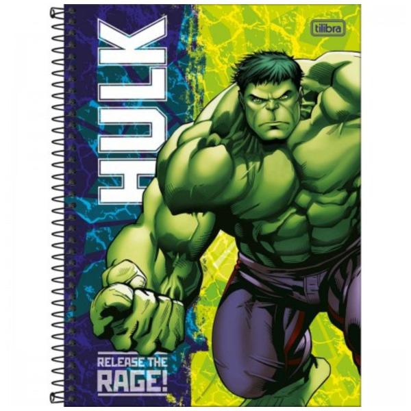 Kit c/ 4 Caderno Univ. Hulk 1 Matéria 80fls - Tilibra Imagem de Kit c/ 4 Caderno Univ. Hulk 1 Matéria 80fls - Tilibra