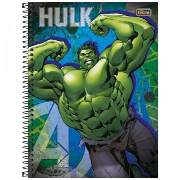 Kit c/ 4 Caderno Univ. Hulk 1 Matéria 80fls - Tilibra Imagem de Kit c/ 4 Caderno Univ. Hulk 1 Matéria 80fls - Tilibra