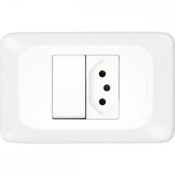 Imagem de Kit C/4 - Conjunto Pial Pop 4X2 Branco Com Placa (1Simple...