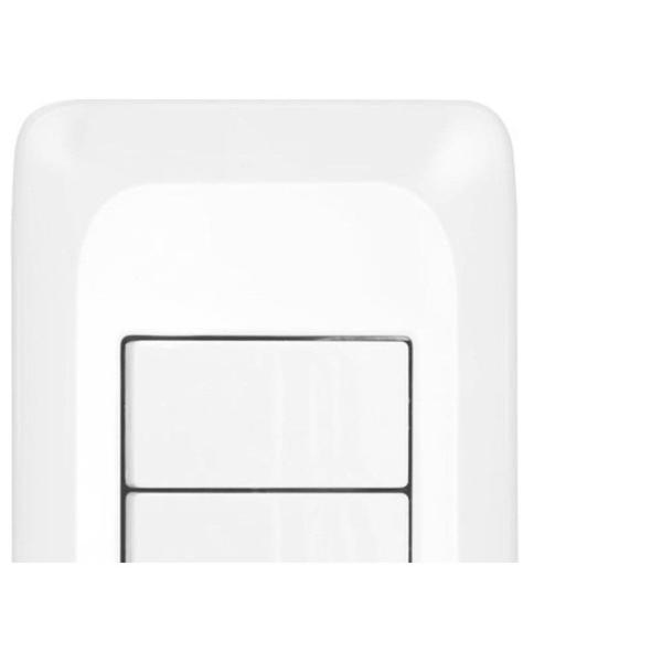 Imagem de Kit C/4 - Conjunto Pial Pop 4X2 Branco Com Placa (2Simple...