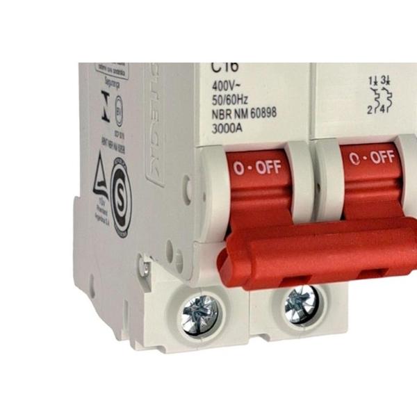 Kit C/4 - Disjuntor Steck ''Din'' Bipolar 16A. C Imagem de Kit C/4 - Disjuntor Steck ''Din'' Bipolar 16A. C