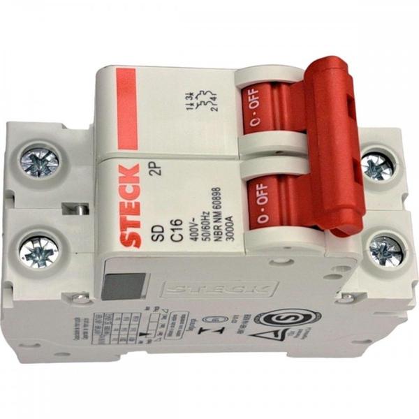 Kit C/4 - Disjuntor Steck ''Din'' Bipolar 16A. C Imagem de Kit C/4 - Disjuntor Steck ''Din'' Bipolar 16A. C