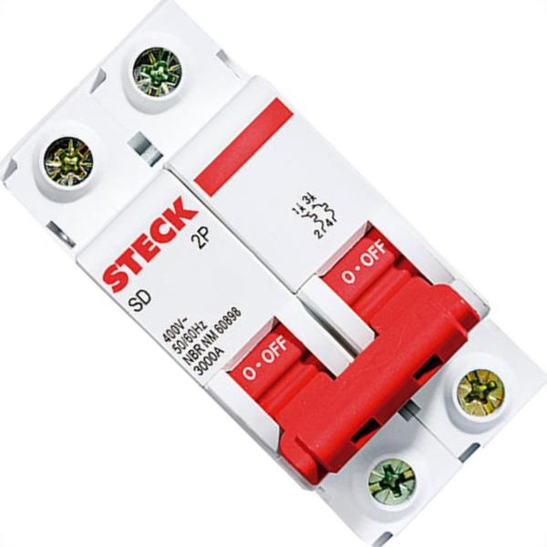 Imagem de Kit C/4 - Disjuntor Steck Din Bipolar 25A Sd62 3Ka