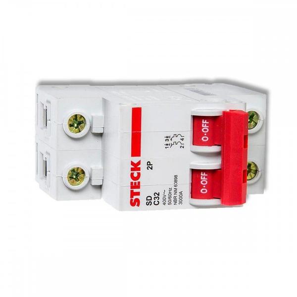 Imagem de Kit C/4 - Disjuntor Steck Din Bipolar 40A Sd62 C  Sdd62C40