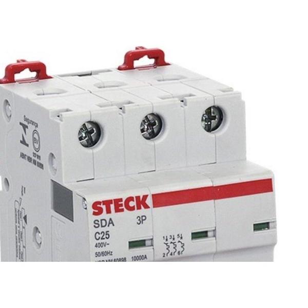 Imagem de Kit C/4 - Disjuntor Steck Din Tripolar100A Sd3 C Sdd3C100