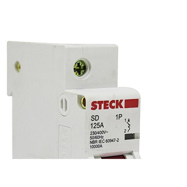 Imagem de Kit C/4 - Disjuntor Steck Din Unipolar 125A Sd61 C10Ka