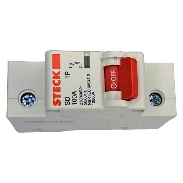 Imagem de Kit C/4 - Disjuntor Steck Din Unipolar100A Sd1 C  Sdd1C100