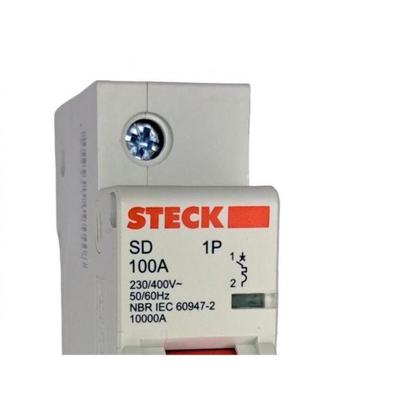 Imagem de Kit C/4 - Disjuntor Steck Din Unipolar100A Sd1 C  Sdd1C100