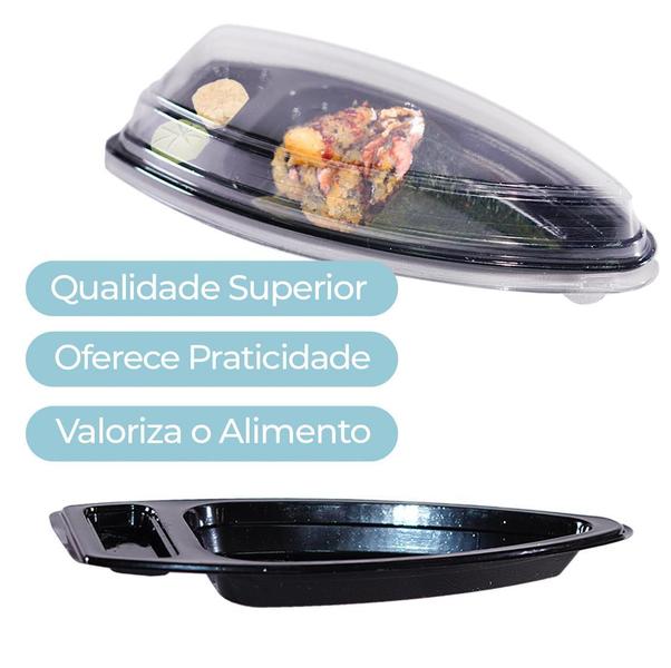 Imagem de Kit C/4 Embalagem Descartável Temaki Delivery Preço Atacado