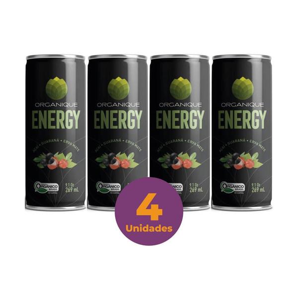 Imagem de Kit c/ 4 Energético Organique Energy Drink Sabor Açaí Guaraná e Erva Mate 269ml