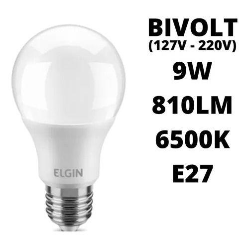 Imagem de KIT c /  4  Lâmpada Led Elgin Bulbo 9W A60 E27 Bivolt