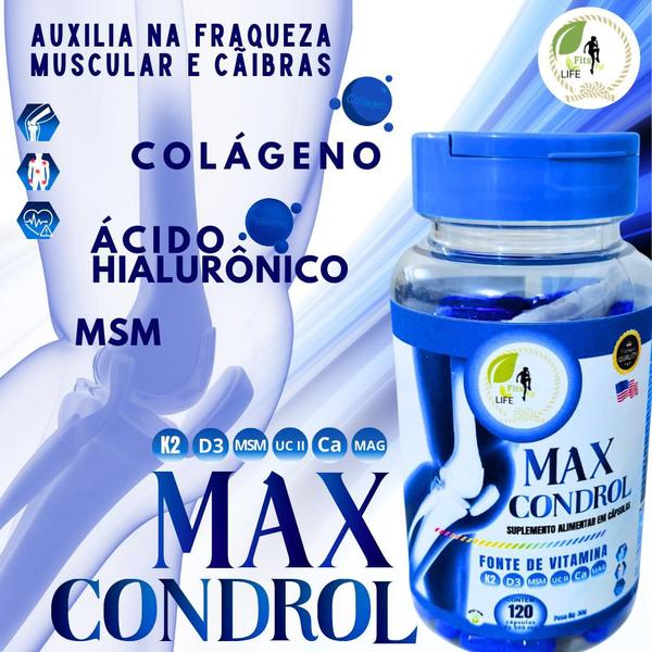 Imagem de KIT C/4 Max Condrol MSM Ácido Hiarulônico 120 Cáps Fits Life