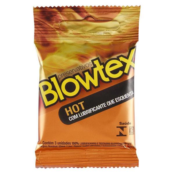 Imagem de Kit c/ 4 Pacotes Preservativo Blowtex Hot c/ 3 Un Cada