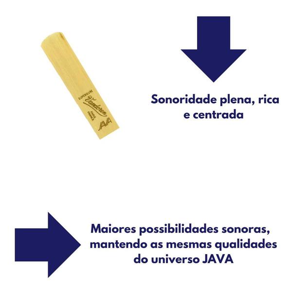 Imagem de Kit c/ 4 palhetas java red cut n.3 sax alto sr263r vandoren