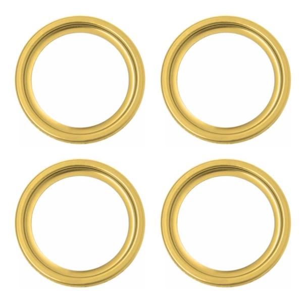 Kit C/4 Porta Grelha Caixilho Ralo Redondo 10cm Inox Dourado - Montelar Acabamentos Imagem de Kit C/4 Porta Grelha Caixilho Ralo Redondo 10cm Inox Dourado