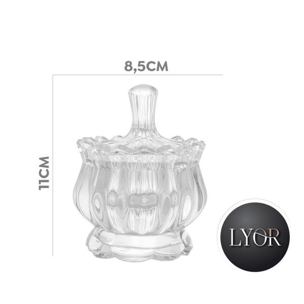 Kit c/ 4 Potiches Decorativo Porta Objetos de Cristal com Pé Pumpkin 11x8,5cm Lyor Imagem de Kit c/ 4 Potiches Decorativo Porta Objetos de Cristal com Pé Pumpkin 11x8,5cm Lyor