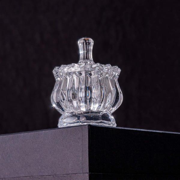 Kit c/ 4 Potiches Decorativo Porta Objetos de Cristal com Pé Pumpkin 11x8,5cm Lyor Imagem de Kit c/ 4 Potiches Decorativo Porta Objetos de Cristal com Pé Pumpkin 11x8,5cm Lyor