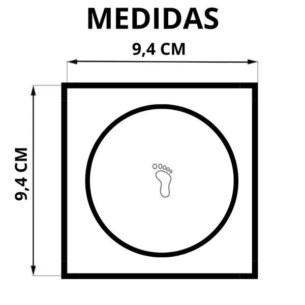 Imagem de Kit C/4 Ralo Inox Para Piso Click 10x10 Cm Preto Fosco