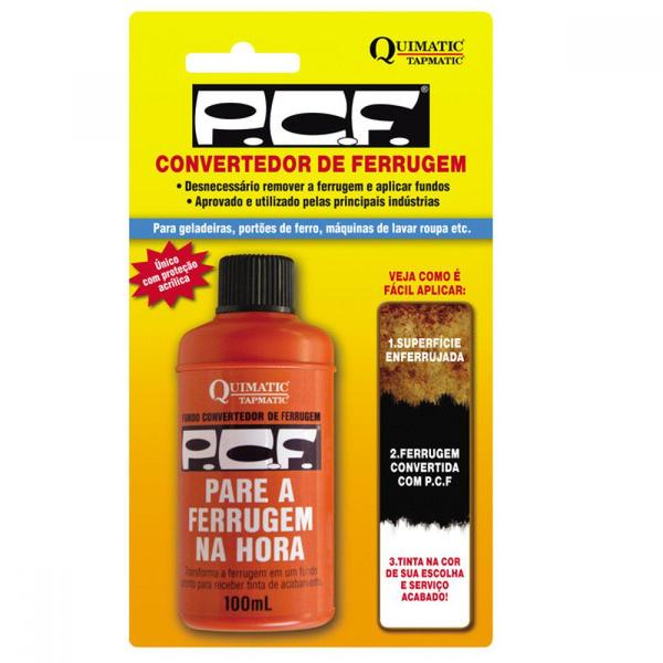 Imagem de Kit C/4 - Removedor Neutralizador Convertedor. De Ferrugem Pcf 100Ml