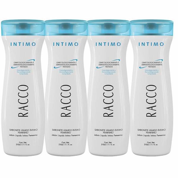 Imagem de Kit c/4 Sabonete Líquido Intimo Feminino Racco 210ml