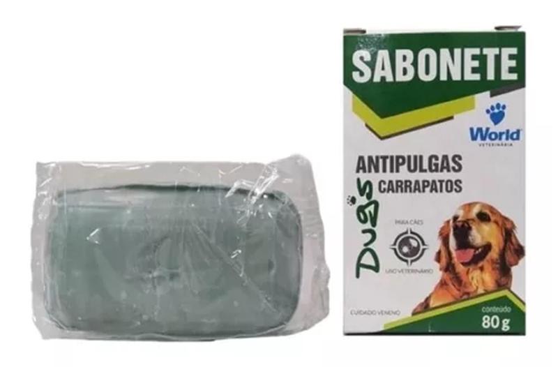 Imagem de Kit C/4 Sabonetes Antippulgas E Carrapatos Dugs 80g - World