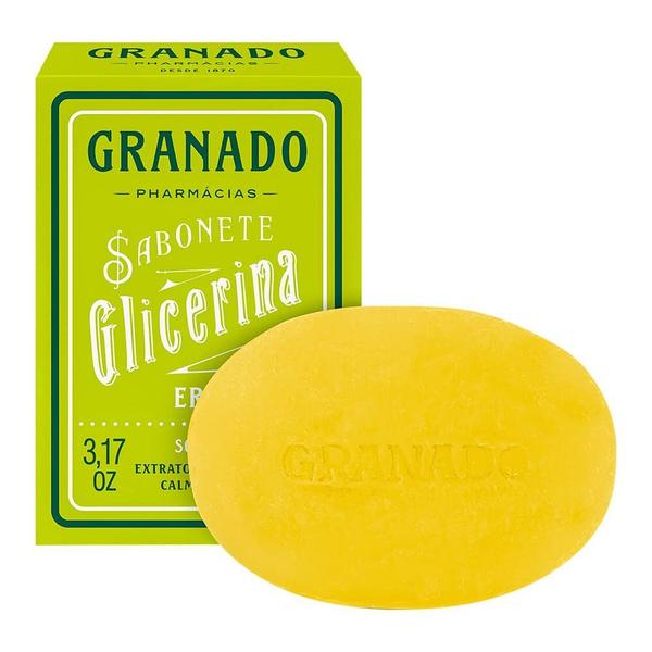 Imagem de Kit c/4 Sabonetes em Barra Vegetal de Glicerina Erva Doce Granado 90g