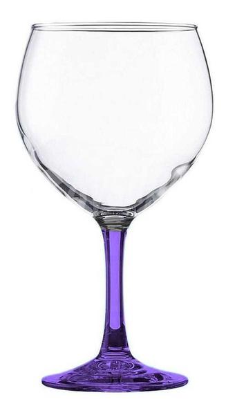 Imagem de Kit c/ 4 Taças Grandezza para Gin com Pé Violeta 620ml