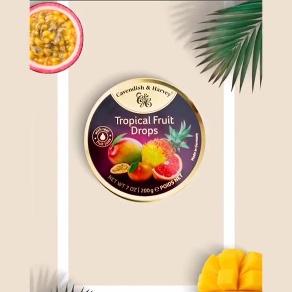 Imagem de Kit c/ 4und Bala CAVENDISH & HARVEY S/ Açucar Tropical 175g