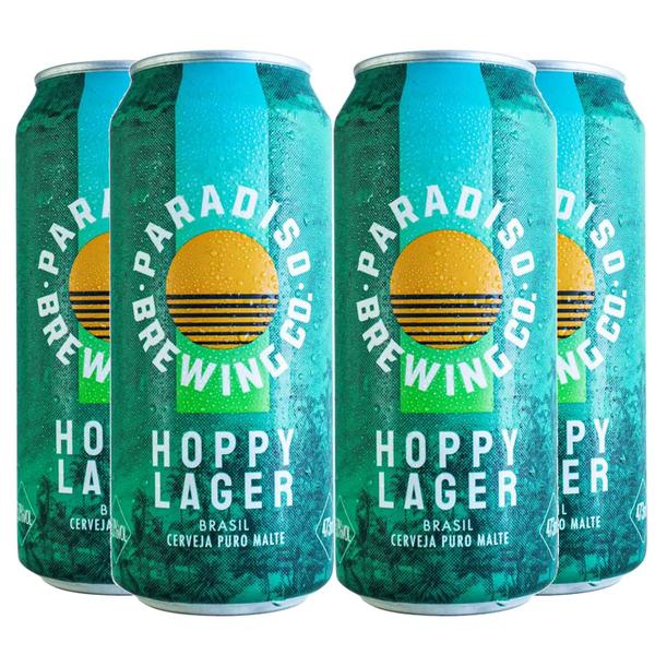 Imagem de Kit c/ 4und Cerveja PARADISO Hoppy Lager 473ml