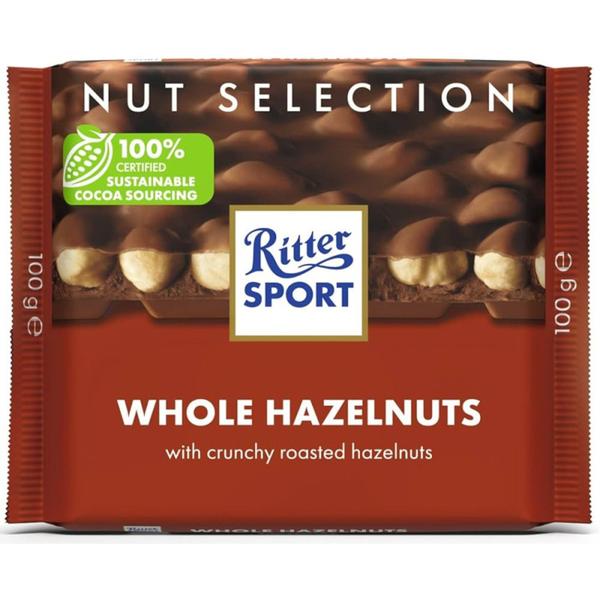 Imagem de Kit c/ 4und Chocolate RITTER Sport Whole Hazelnuts 100g