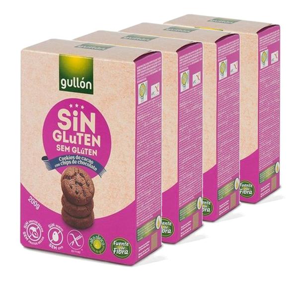 Imagem de Kit c/ 4und Cookie Espanhol GULLON Choc Chips S/ Gluten 200g