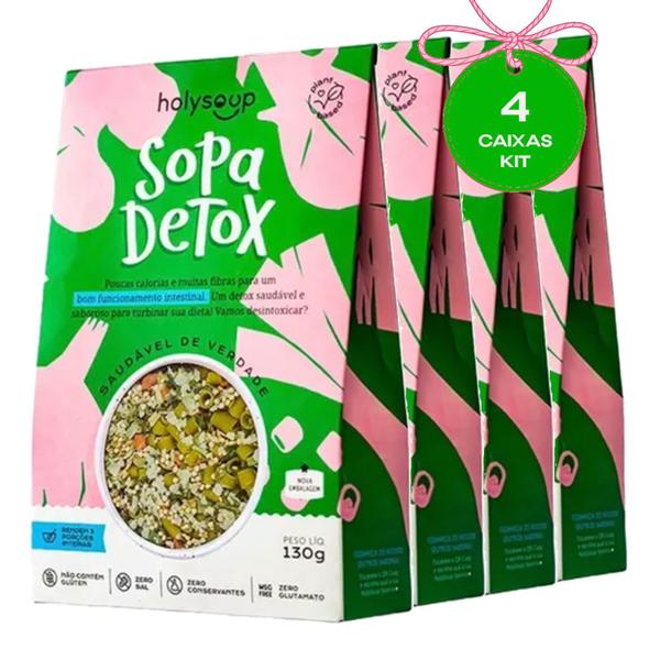 Imagem de Kit c/ 4und Sopa Detox s/ Gluten HOLYSOUP 130g