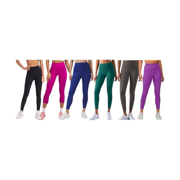 Imagem de Kit c/ 5 CALÇAS LEG Legging BASICA Cintura Alta Fitness Treino Casual Corrida Academia 1032