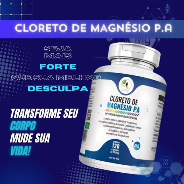 Imagem de Kit C/ 5 Cloreto de Magnésio P.A 500mg 600 Cáps - Fits Life