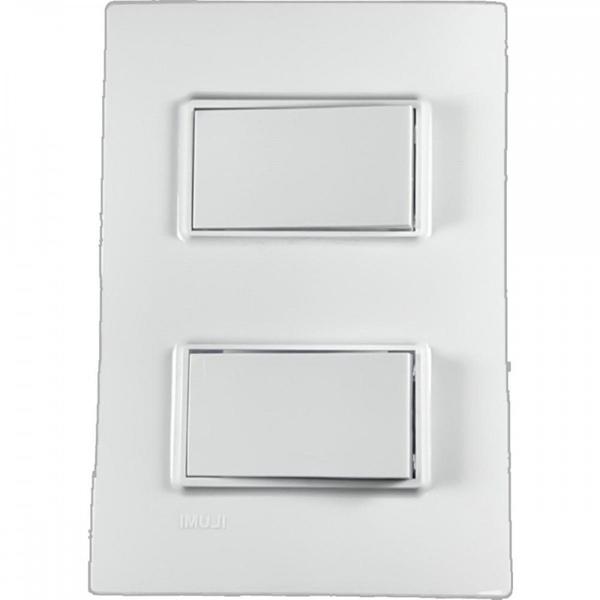 Imagem de Kit C/5 - Conjunto Ilumi Vivaz Branco Com Placa 2 Simples...