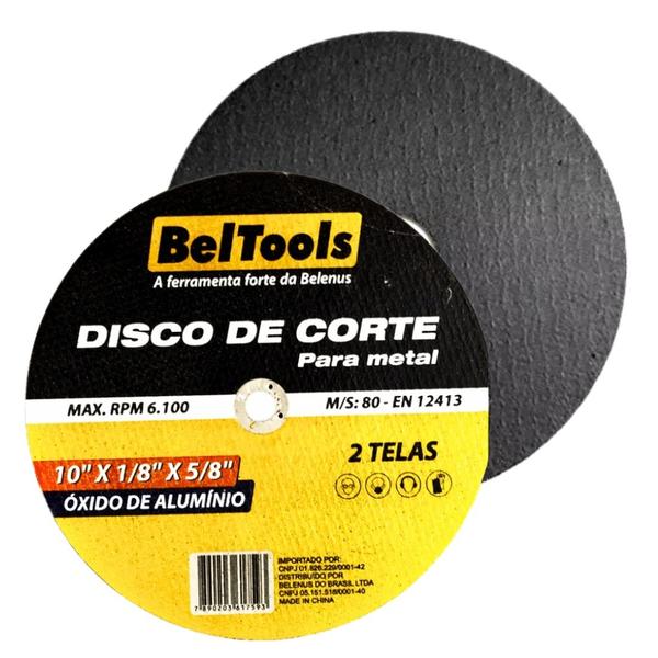 Imagem de Kit C/ 5 Disco de Corte Ferro 10xx1/8x5/8 Beltools