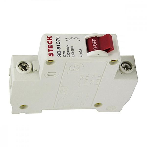 Imagem de Kit C/5 - Disjuntor Steck Din Unipolar 70A Sd61 C4,5Ka