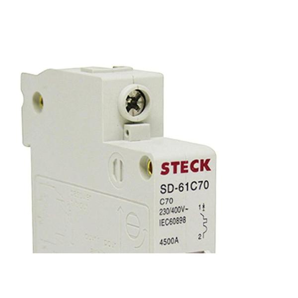 Imagem de Kit C/5 - Disjuntor Steck Din Unipolar 70A Sd61 C4,5Ka