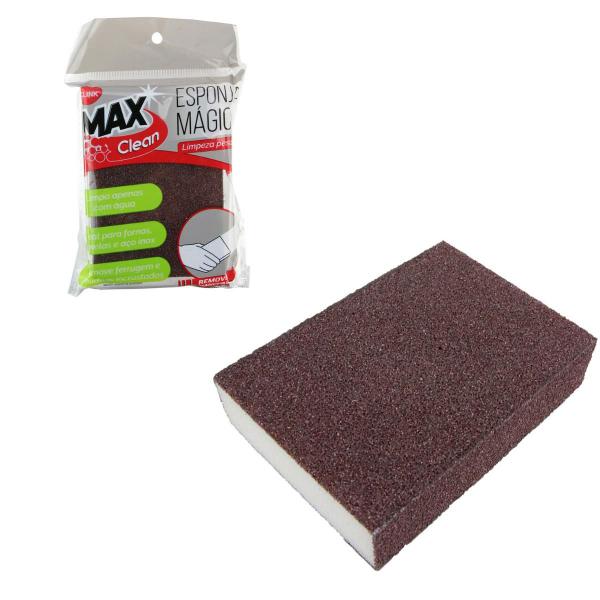 Imagem de Kit c/ 5 Esponjas Mágicas de Limpeza Pesada Max Clean Faxina Ferrugem Inox