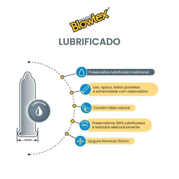 Imagem de Kit c/ 5 Pacotes Preservativo Blowtex Lubrificado  c/ 3 Un Cada