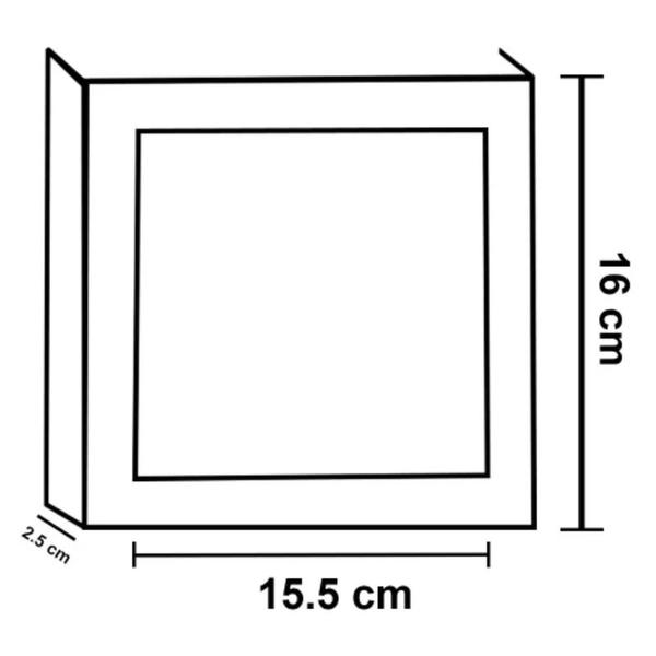 Imagem de Kit C/ 5 Painéis Plafon Slim de Sobrepor Led 12w Quadrado 6500k - Fortled