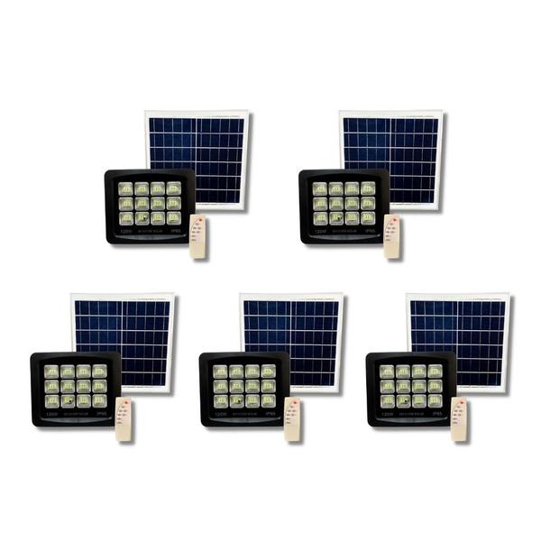 Imagem de Kit C/ 5 Refletores Holofote Ultra Led Solar SMD 120w Bivolt