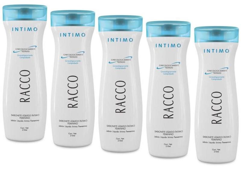 Imagem de Kit c/5 Sabonete Líquido Intimo Feminino Racco 210ml  Tradicional