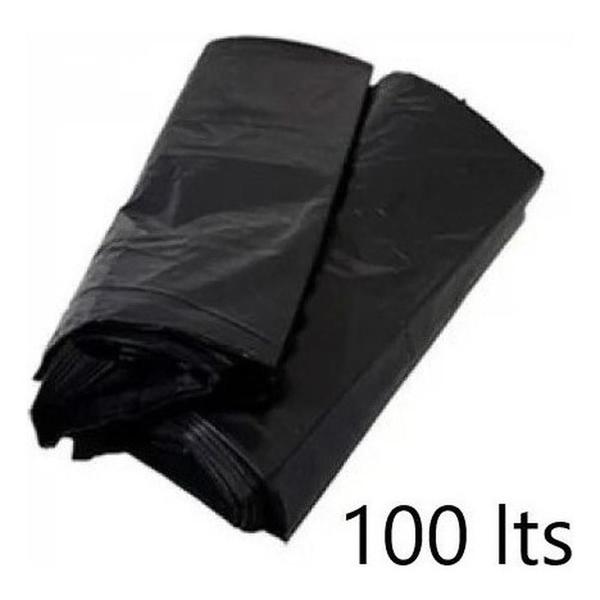 Imagem de Kit C/5 Sacos Lixo Preto Reforçado 100 Litros Pacote 100 Und