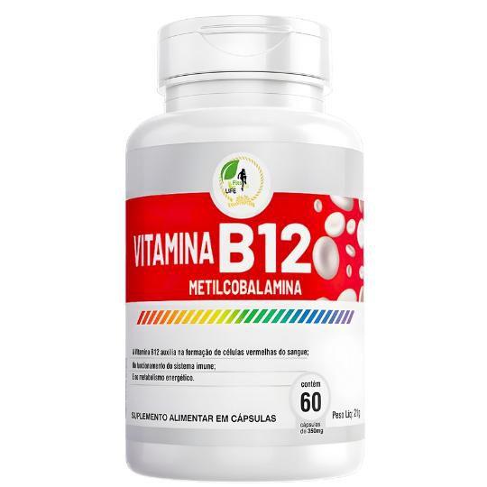 Imagem de Kit C/ 5 Un. Vitamina B12 Metilcobalamina Fits Life 300 Caps