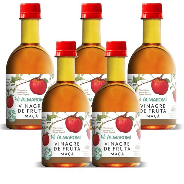Kit c/5 Vinagre De Maçã 400ml Almaromi 4% Acidez Imagem de Kit c/5 Vinagre De Maçã 400ml Almaromi 4% Acidez